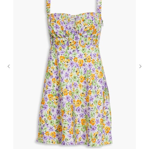 NICHOLAS Dresses & Skirts - NICHOLAS Floral-print satin-twill mini dress